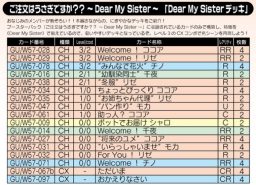 Dear My Sisterデッキ：WS「劇場版ごちうさ Dear My Sister」デッキレシピ